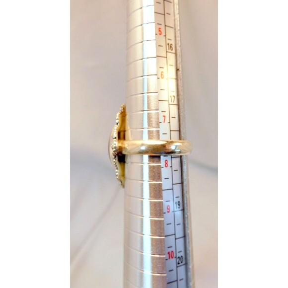 Deep Blue Natural Apatite Bali Style Sterling Silver Ring Size 8 - Picture 11 of 11